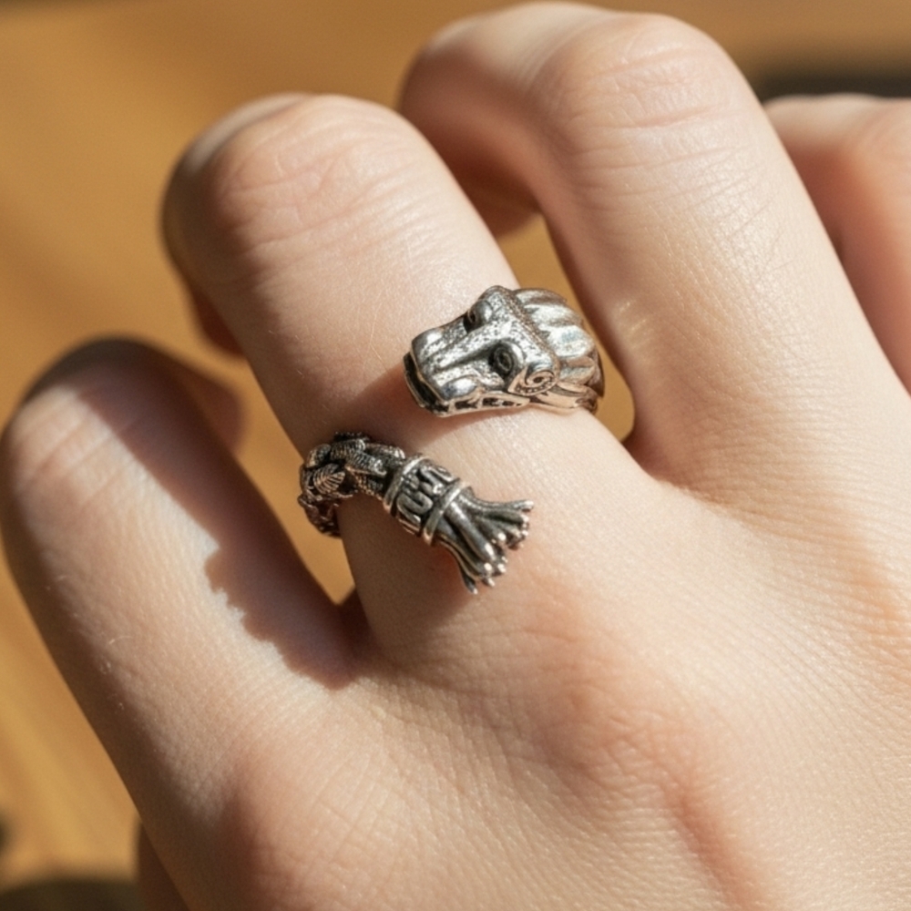 ✨️BNIB! Mexican Sterling Silver Dragon Adjustable Ring!